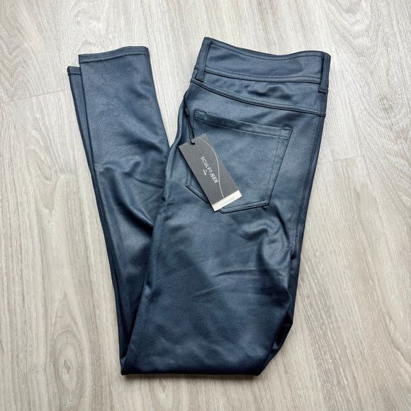 NYDJ 5 Pocket Faux Leather Look Legging - Picture 2 of 7